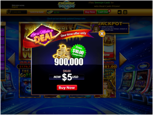 free sweeps cash for chumba casino